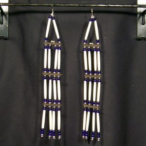 White Bone Hairpipe Earrings