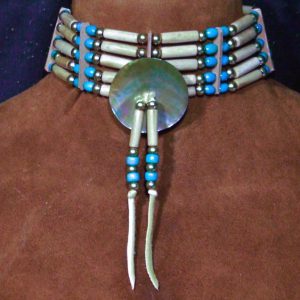 Bone & Turquoise Choker