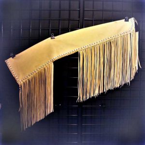 Fringed Leather Rifle Scabbard , hand-stitched