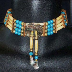 Paua Shell Bone Choker