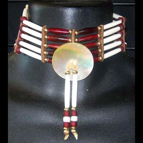 Mother of Pearl Bone Choker