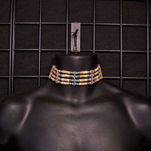 Turquoise & Bone Choker