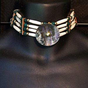Abalone Disc & Hairpipe Choker