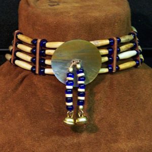 Antiqued Bone Hairpipe Choker