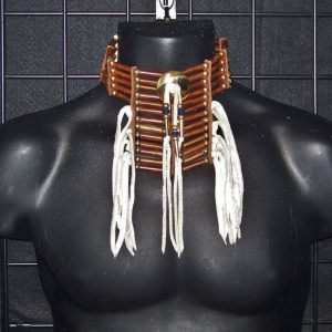 Brass & Amber Hairpipe Choker