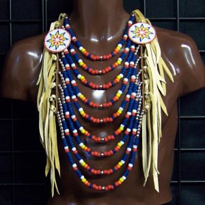 Glass Bead Loop Necklace