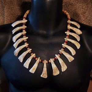 Native American Style Buffalo Tooth Necklace