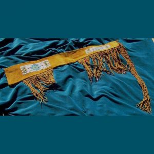 Native American Style Elkhide Rifle Scabbard with Loomed Beadwork