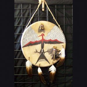 Native American Style Buckskin War Shield